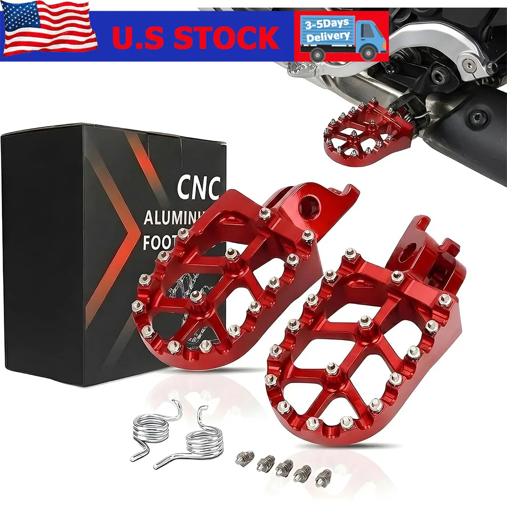 Rest Pedal Footpegs Dirt Bike Foot Pegs For CR125 CR250 02-11/CRF150R 07-24/CRF250R 04-24/CRF300L 21-24/CRF450R 02-24 6061 Aluminum CNC JFGRACING