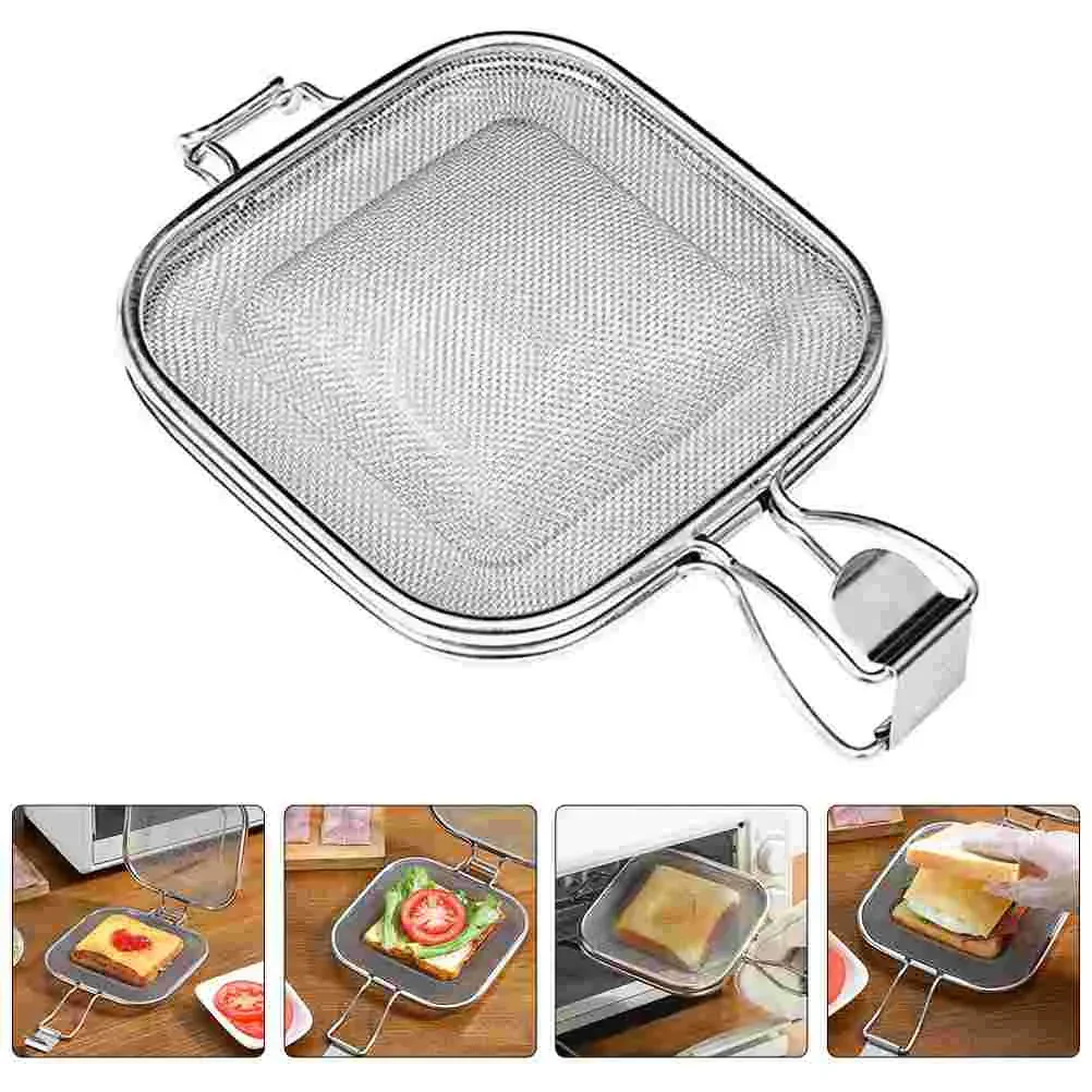 Sandwich Grill Roasting Net Oven Toast Mold Stainless Steel Baking Pans Bread Machine Tool Household Microwave toasted maker