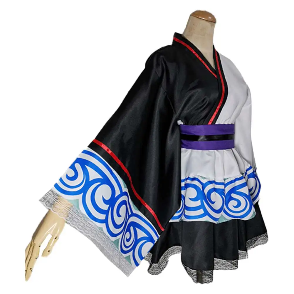 SakMiGintoki Anime Kimono Cosplay Costume pour hommes et femmes, robe Lolita, vêtements fantaisie, tenue d'Halloween, déguisement, pli imbibé