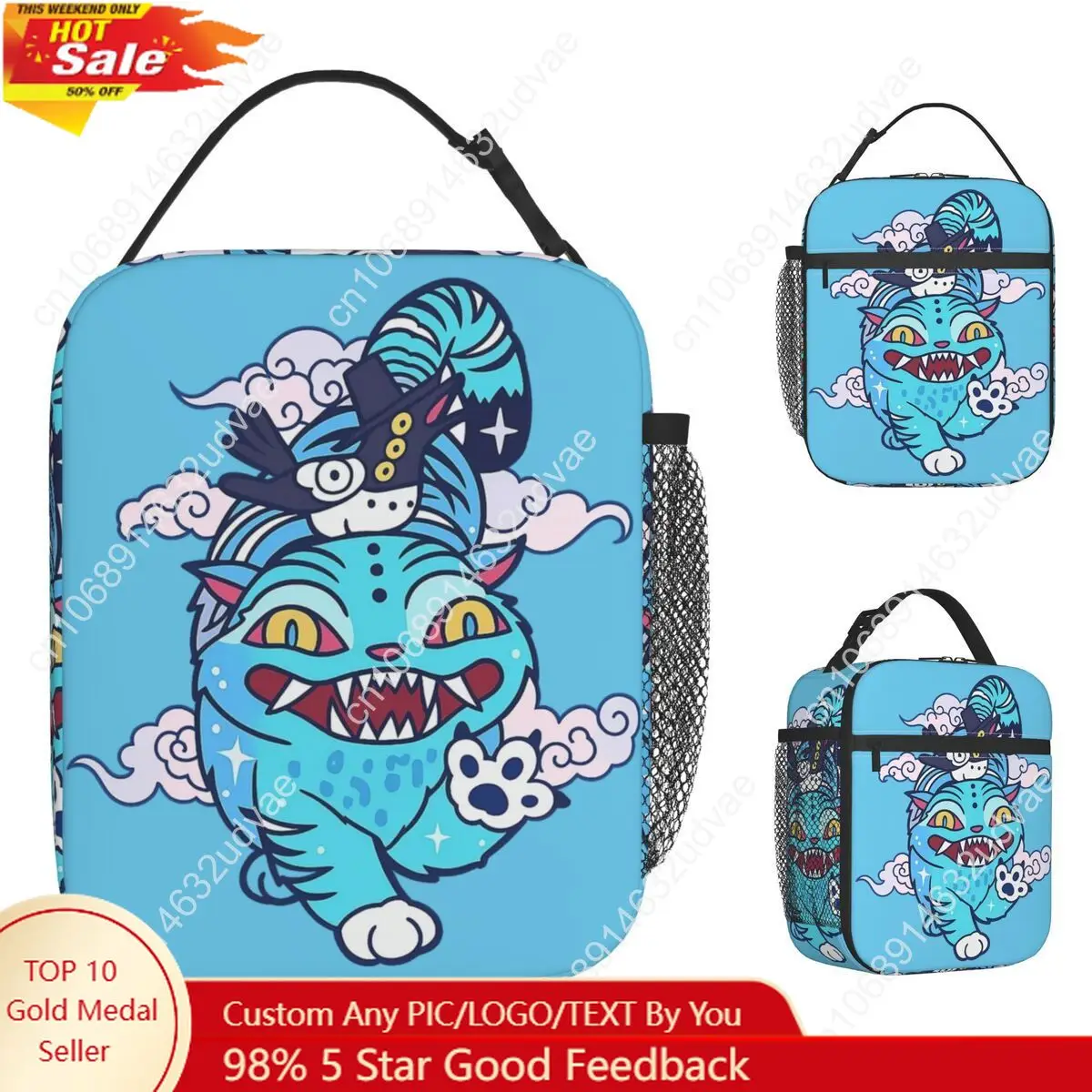 

Kpop Demon Hunters Tiger Jinu Manga Saja Girls Fan Anime Lunch Bag Retro Lunch Box For Women Cooler Bag Thermal Lunch Bags