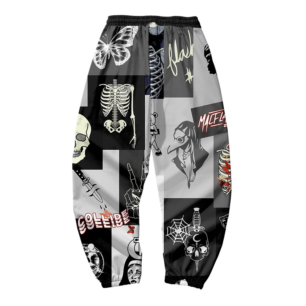 Hip Hop Skeleton Sweatpants Men Multi Pocket Long Cargo Pant Harajuku Jogger Trousers Streetwear Pants Plus Size 4XL 5XL 6XL