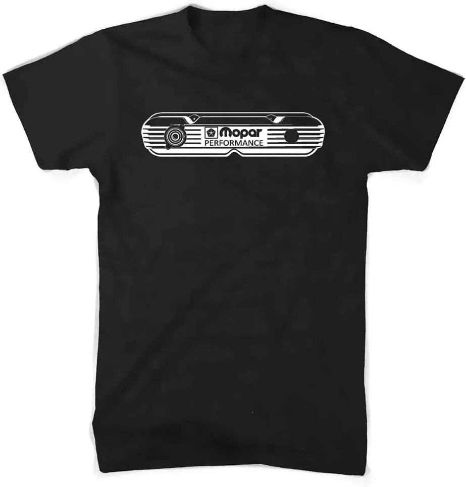 Mopar Premium Performance Valve Cover Tee - Classic Black Men’s 100% Cotton T-Shirt