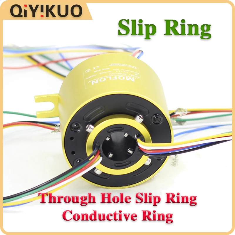 Through Hole Slip Ring MT2586 360° Rotation Conductive Japan NSK Bearing Inner 25.4 2 4 6 8 12 to 24 Sets