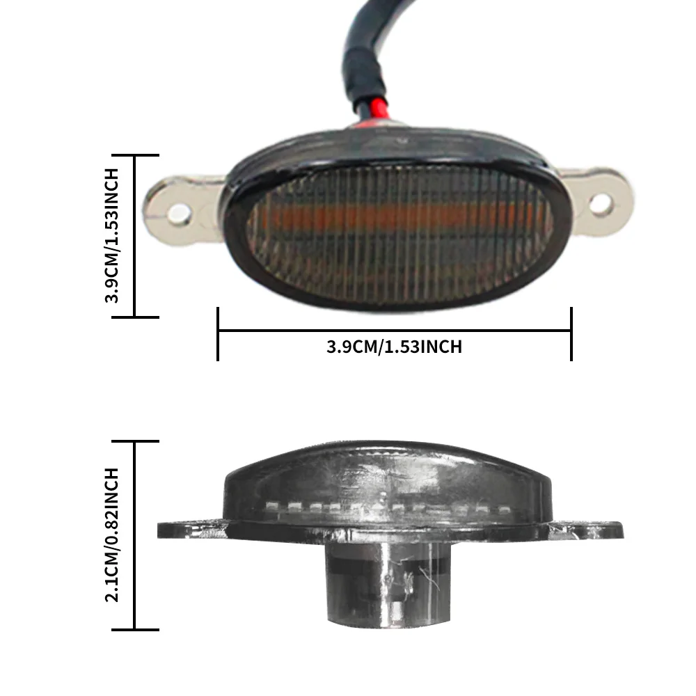 Car Front LED Grille Light Smoked Amber White 4LED Grill Light Eagle Eye Lamp for Off Road Trunk SUV Ford Toyota Strip