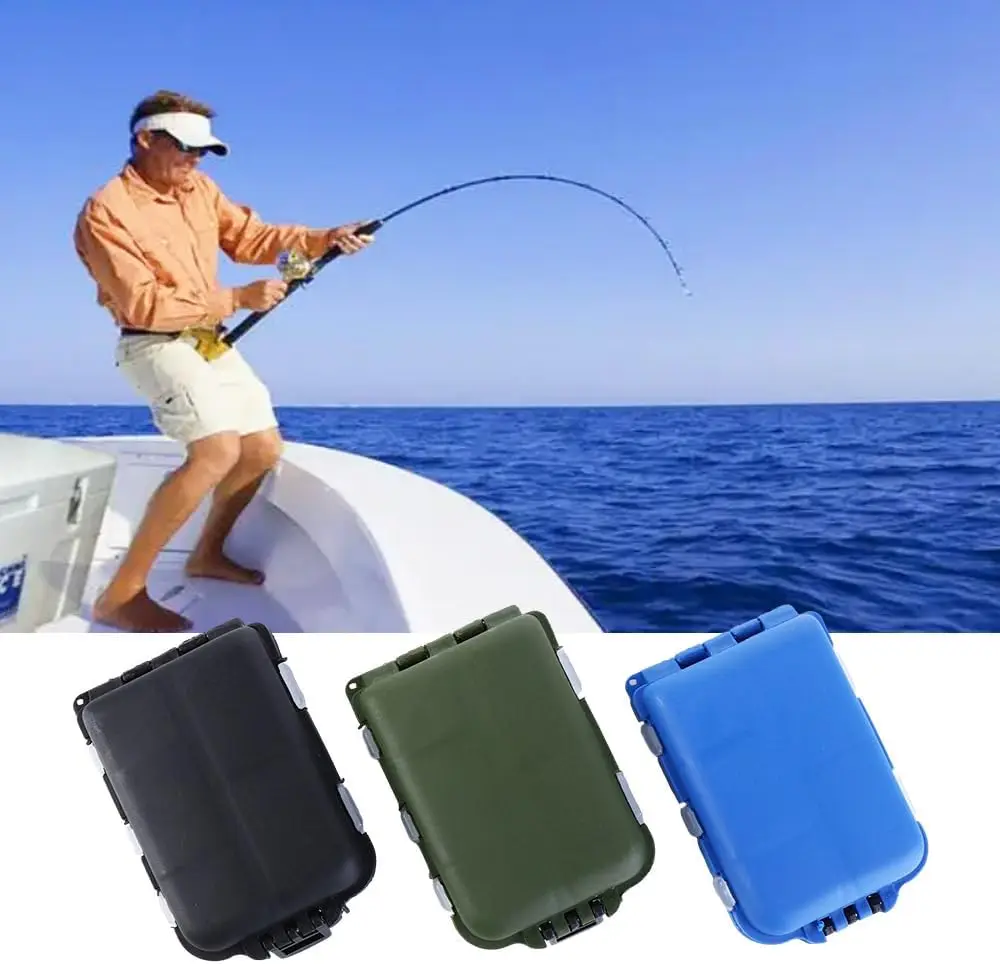 

Fishing Tackle Storage Box Case Waterproof Plastic 2 Layers Portable Bait Hook Tool Storage Pesca Case Fishing Accessories