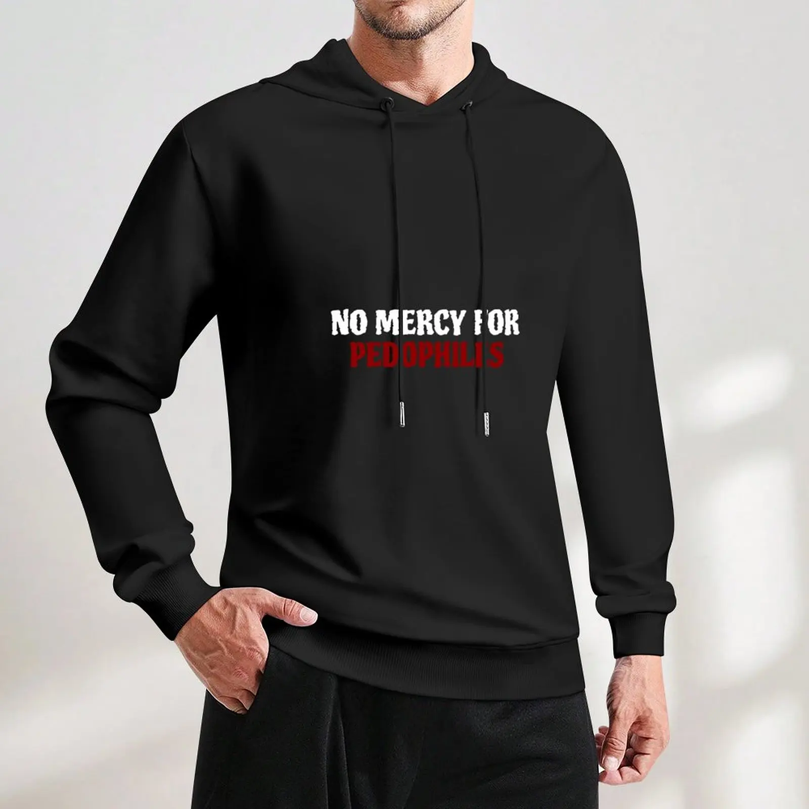 Geen genade voor pedophiles Pullover Hoodie herfst herenkleding winterkleding hoodie oversize