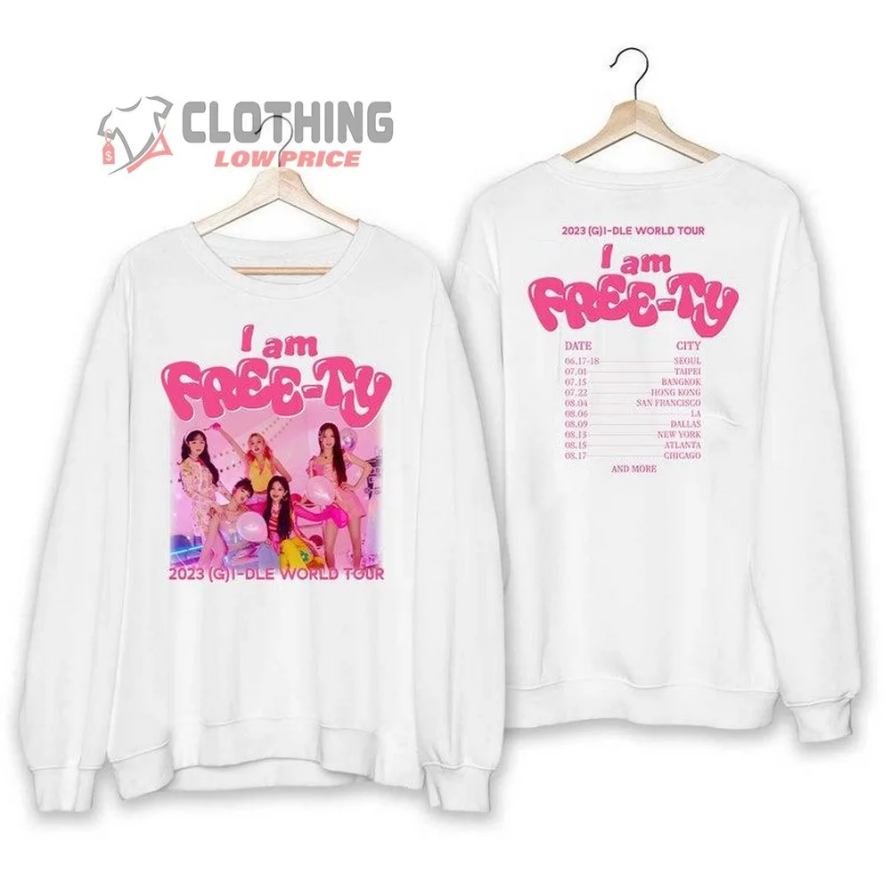 

G I-DLE Iam free-ty Sweatshirt Kpop Women Men Autumn Fleece Round Neck Sweater Pullovers Streetwear Fashion GIDLE Clothes