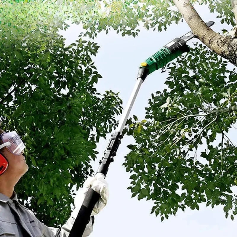 Pruning tree high branch scissors electric multi-functional fruit picker AC telescopic extension rod household garden chain saw
