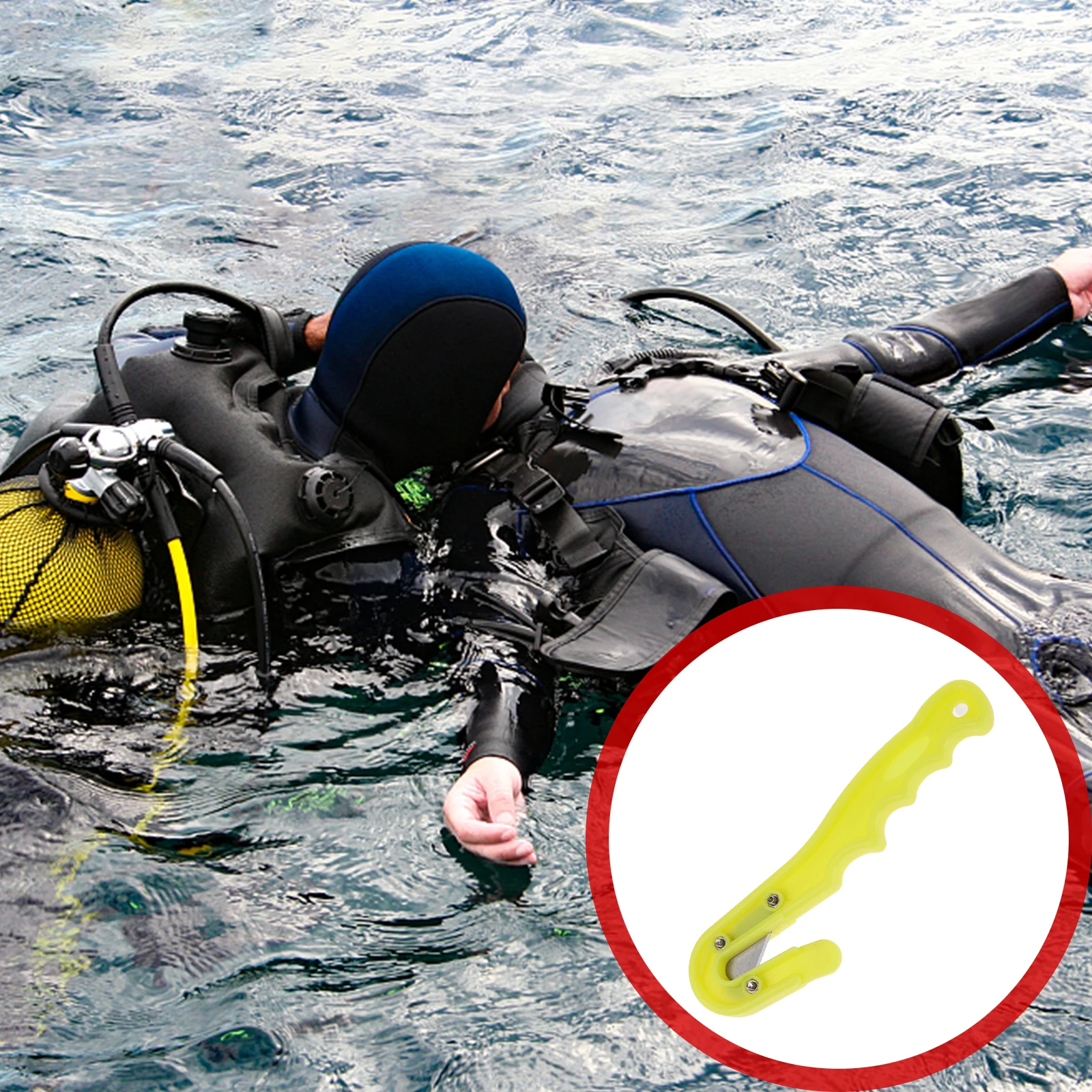 

1 Set Underwater Rescue Line Cutter Lightweight Durable Diving Wire Cutter Portable Survival Gear For Snorkeling Scuba Rope