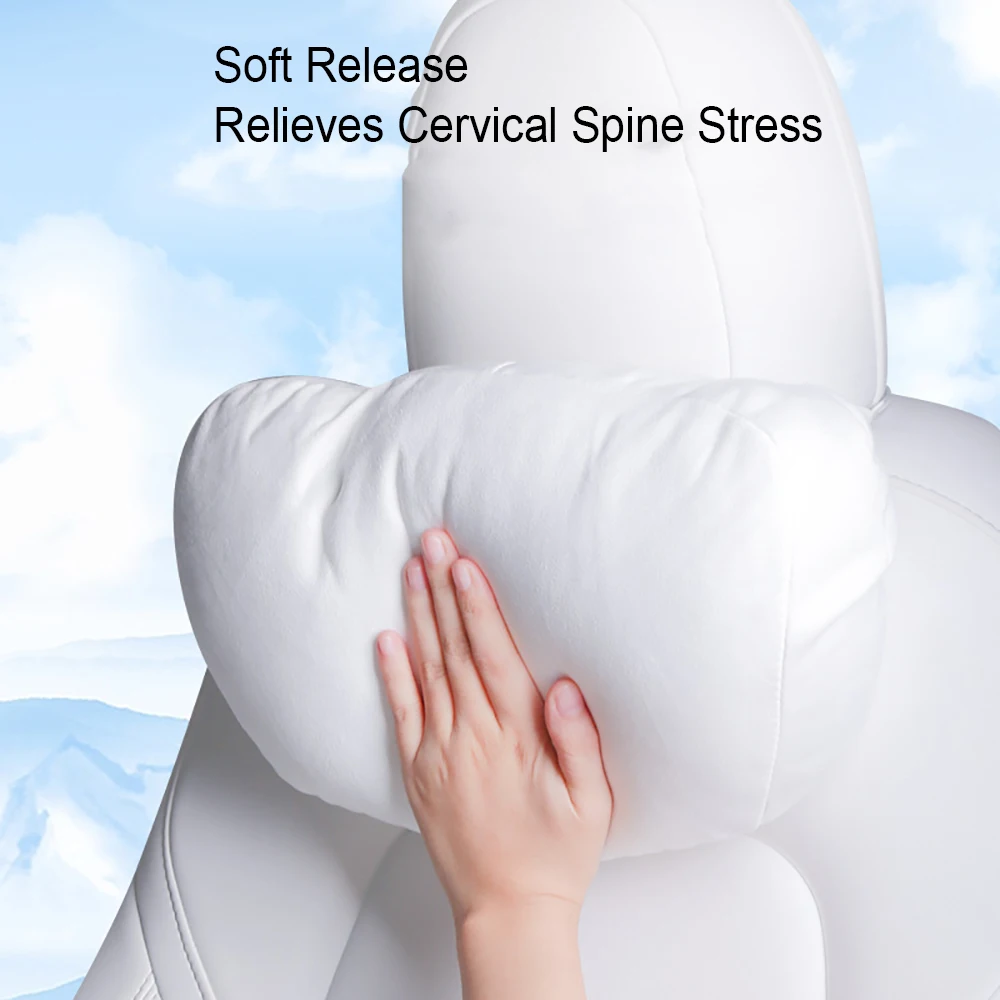 Appui-tête de siège de voiture en daim, coussin d'oreiller confortable, Support lombaire, noir/blanc, pour Tesla modèle 3 Y S X