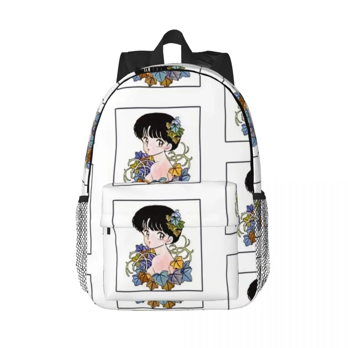 Akane Tendo With Flowers - Ranma 12 Special Edition Backpack Boys Girls Bookbag Students School Bag Travel Rucksack Shoulder Bag