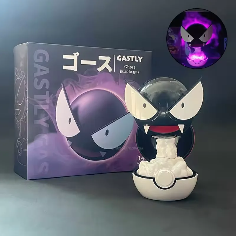 Anime Gastly Humidifier Pokemon Water Replenishing Spray Desktop Air Purifier LED Lamp Decorations Indoor Ambient Atomizer Gift﻿