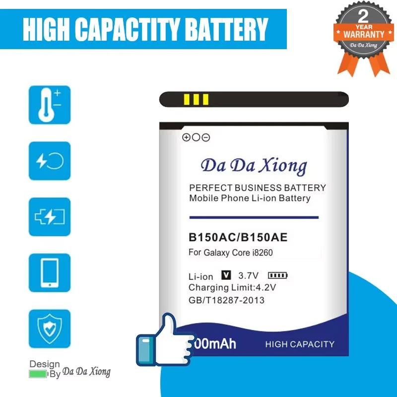 

DaDaXiong 4500mAh B150AC B150AE Battery For Samsung Galaxy Core I8260 I8262 G3509 G3502u G3502 G3508 Replacement Phone