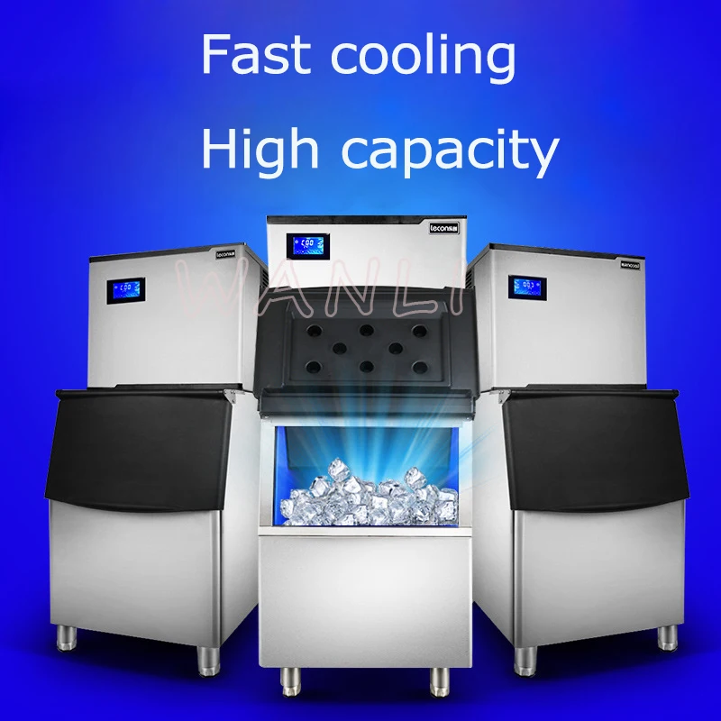 220 В Коммерческая льдогенератор большой чайный цех 200 кг Большая Выходная Автоматическая льдогенератор большой емкости льдогенератор