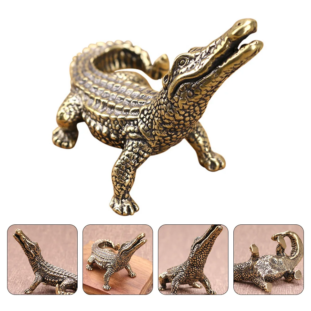 

1pc Brass Golden Hand-Painted Premium Desktop Animal Decoration Smooth Artistic Masculine Gift