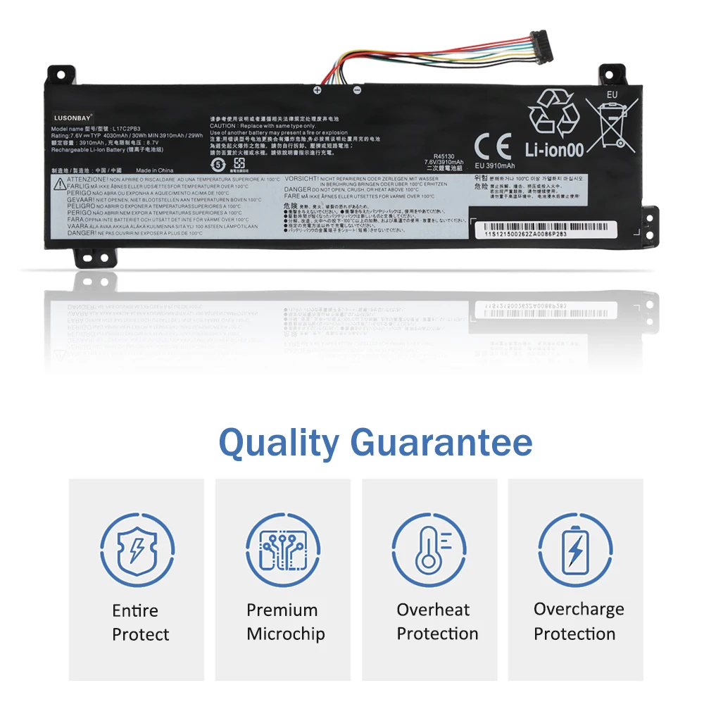 30WH L17C2PB3 Battery For Lenovo V130-15IGM 15IKB V330-15IKB 15ISK V530-14IKB L17L2PB3 L17M2PB3 L17M2PB4 L17L2PB4 L17C2PB4