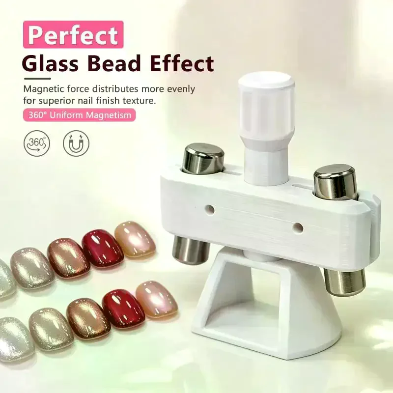 Automatic Cat's Eye Magnet Rotatable Whipping Top Design Wide Light Glass Bead Nail Art Magnetic For Gel Nail Polish Powerful