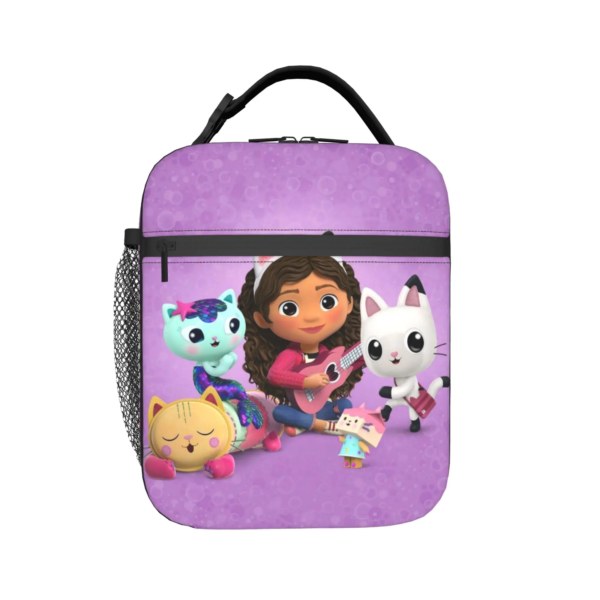 Gabbys Doll Houses Insulated Lunch Bag Cute Cartoon Mermaid Reusable Thermal Bag Lunch Box Tote Work  Travel Bento Pouch