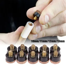 10PCs Screw On Cue Tips For Billiard Pool Cue Stick and Snooker Cue Replacement Parts Stick Repair Tool