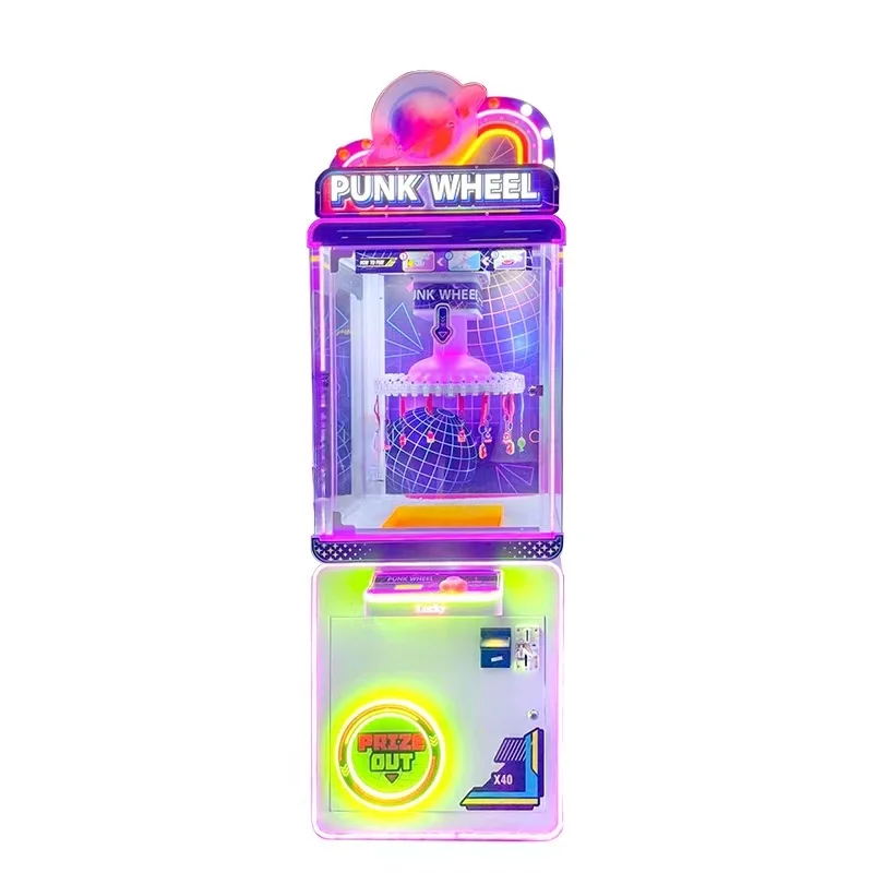 a forCoin-Operated Lucky Clips Metal Crane Game Machine  English Language for Gift & Fun at Game Centers