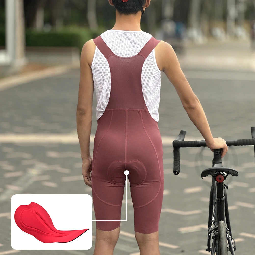 WOSAWE Men's Cycling Bib Shorts Bretelle Seamless Men Cycling Shorts Ride Men's Cycling Bib Shorts Pro Male Cycling Shorts