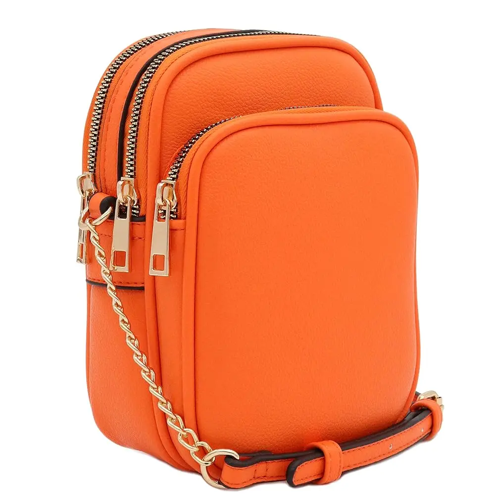 

Multi Pocket PU Leather Casual Medium Crossbody Bag with Adjustable Strap