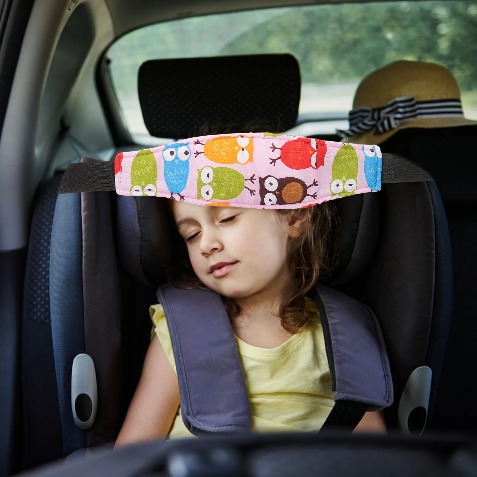 4 Pcs Safe Sleep Solution Safety Strap Baby Headbands Car Seat Stroller Headrest Kids Support Hugger Belt