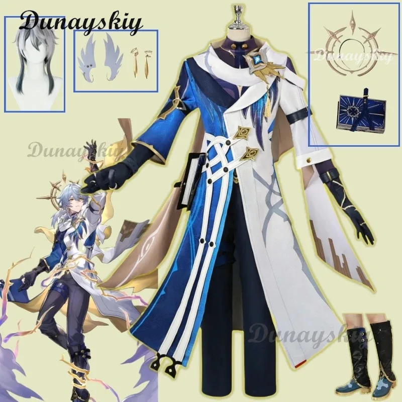 

Honkai Star Rail Sunday Cosplay Costume Wig Uniform New Skins Earrings Book Props Halloween Party Customized