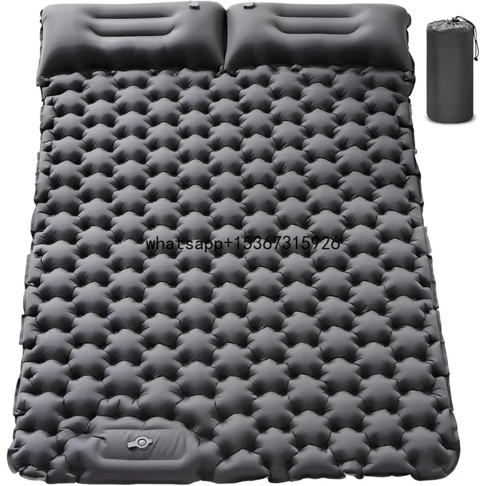 

Camping Mat,camping mattress 2 person with Pillow Built-in Pump,Portable Sleeping Bed Compact for Camping Hiking Backpacking