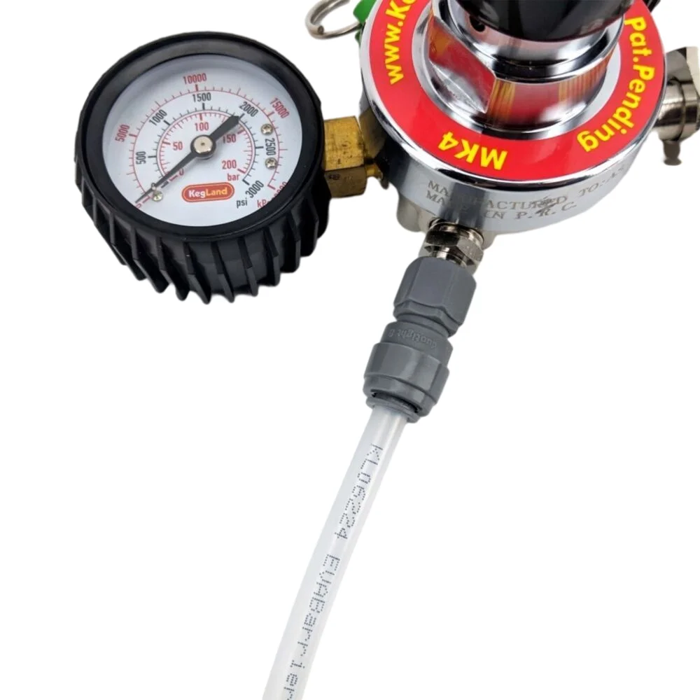 Kegland MK4 Regulator - Type 30 CO2 Gas - Dual Gauge Multi Gas (includes 8mm x FFL duotight)