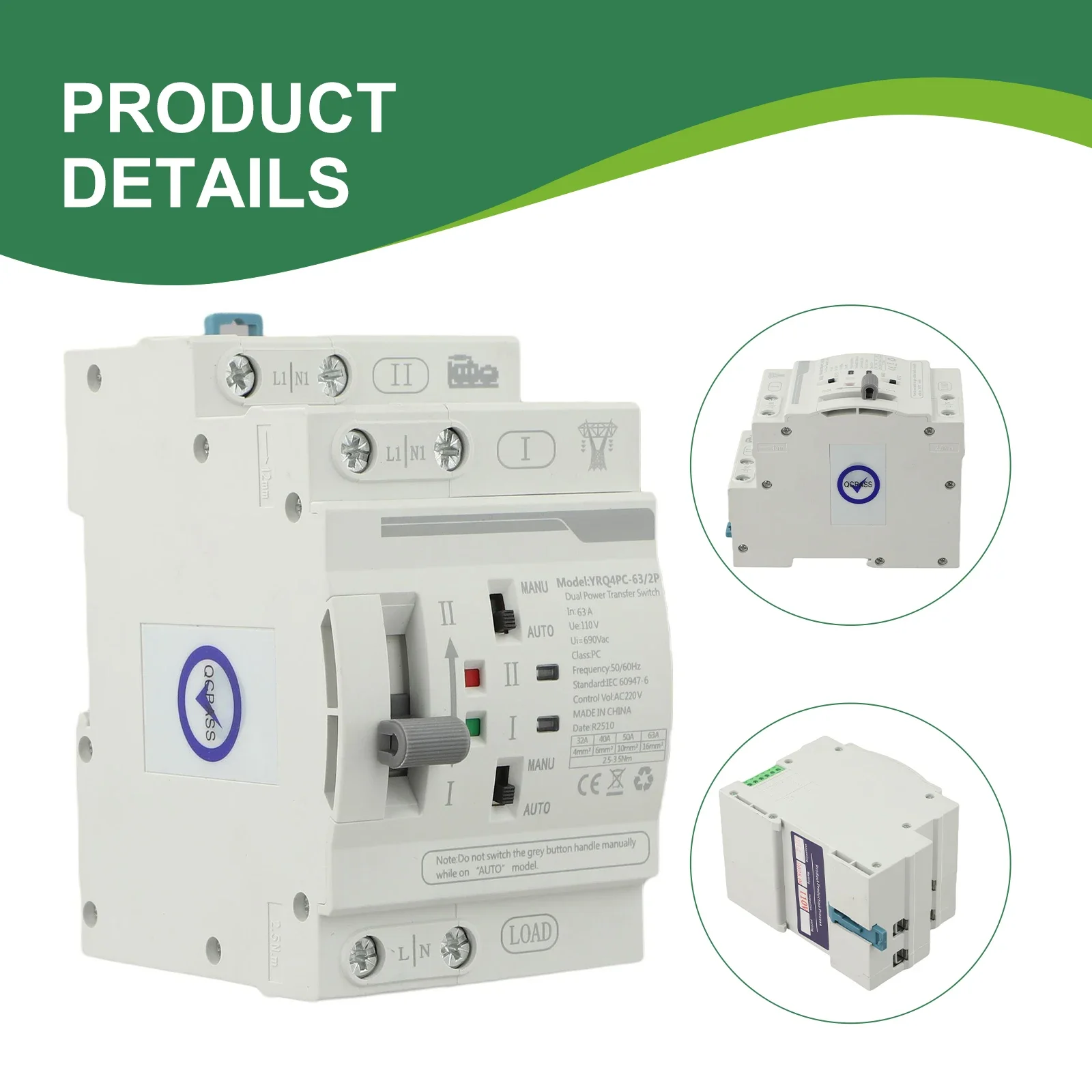

Uninterrupted Power Supply Reliable Power Switch Automatic Transfer Switch 50Hz And 60Hz Compatible Essential Device Protection