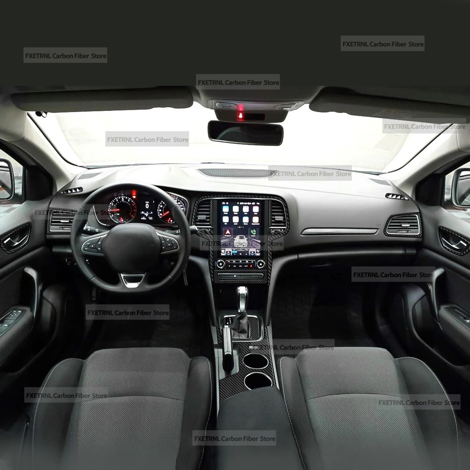 

For Renault Megane 4 2016 2017 2018 2019 2020 Real Soft Carbon Fiber Sticker Car Interior Decorative Trim Cover Accessories