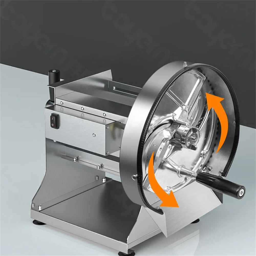 Commercial Electric Automatic Stainless Steel Vegetable Cutter for Fruits Vegetables-Onion Potato Lemon Coconut Chips Slicer