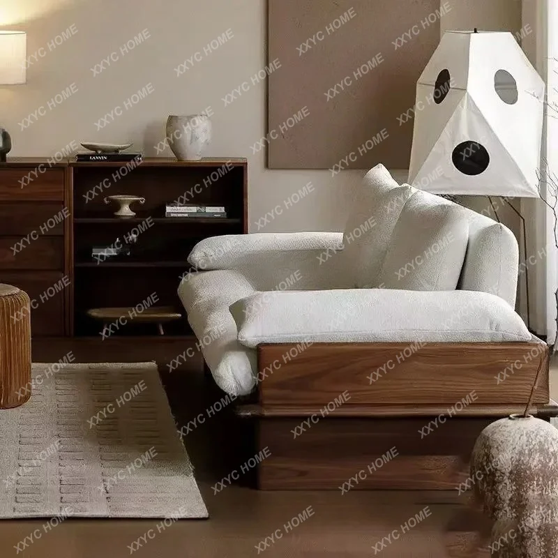 XXSolid wood sofa new Chinese straight row living room home removable and washable fabric