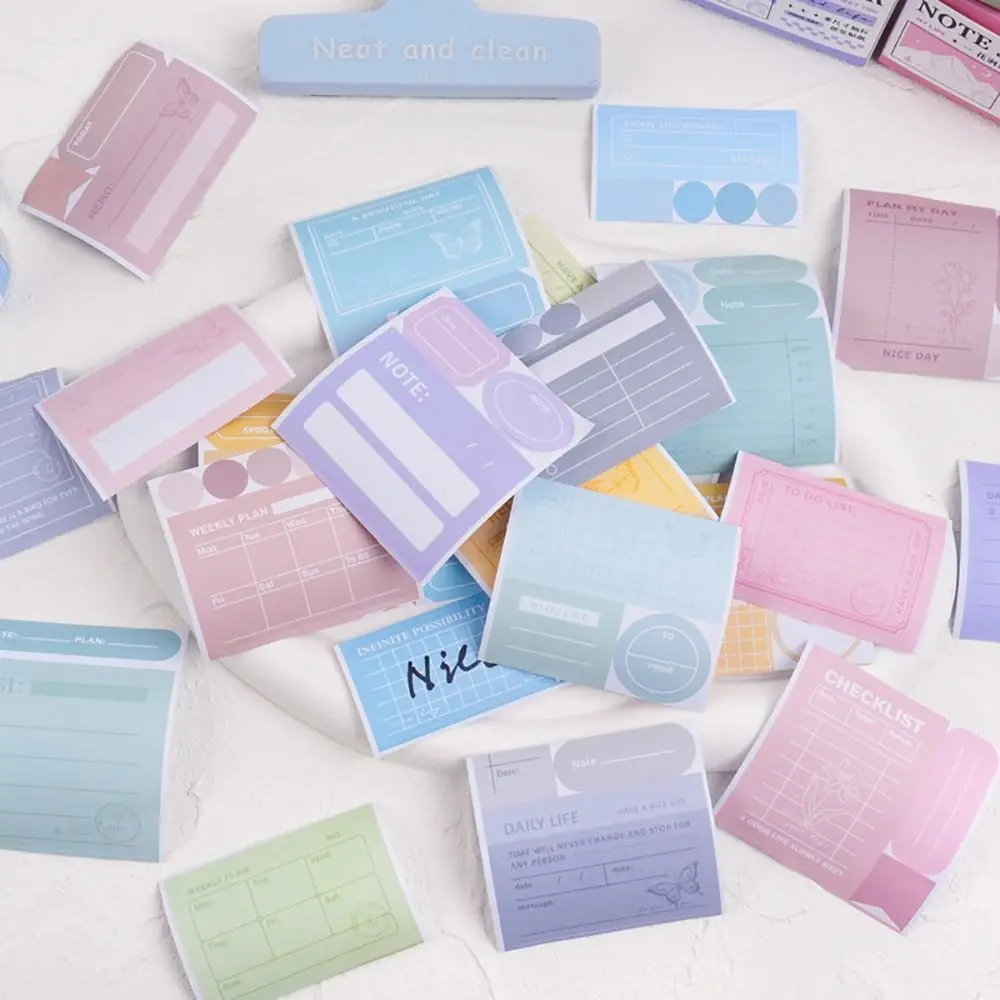 Pull-out Memo Pad Sticky Note Full Adhesive Labels Stickers DIY Scrapbook Sticker Student Tearable Notepad