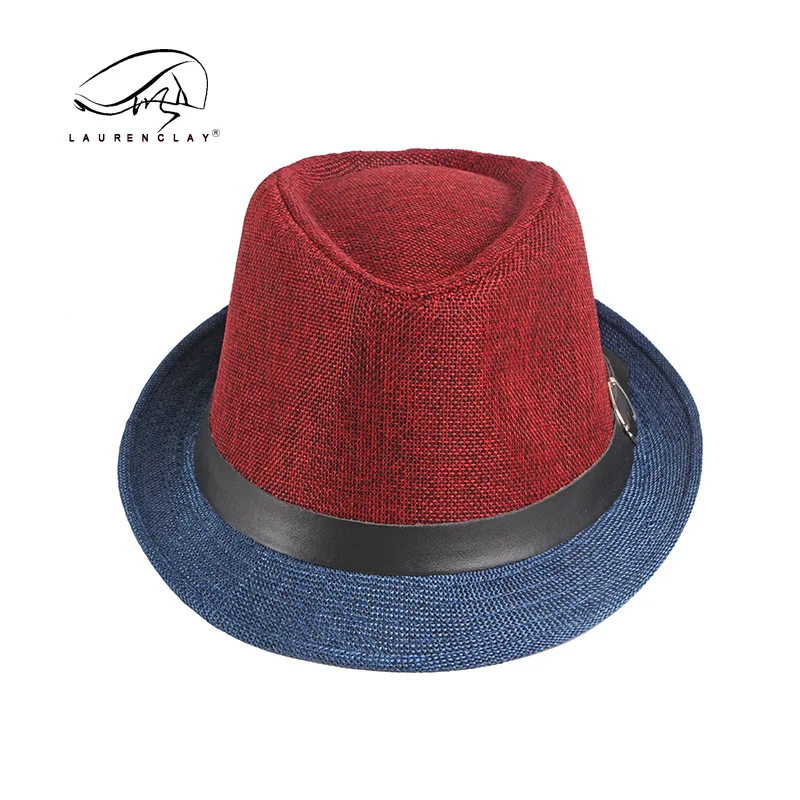 Men's Jazz Spring Summer Korean Edition Fashion Splicing Top  Women's Sunscreen Shade Beach Hat Sun Hat