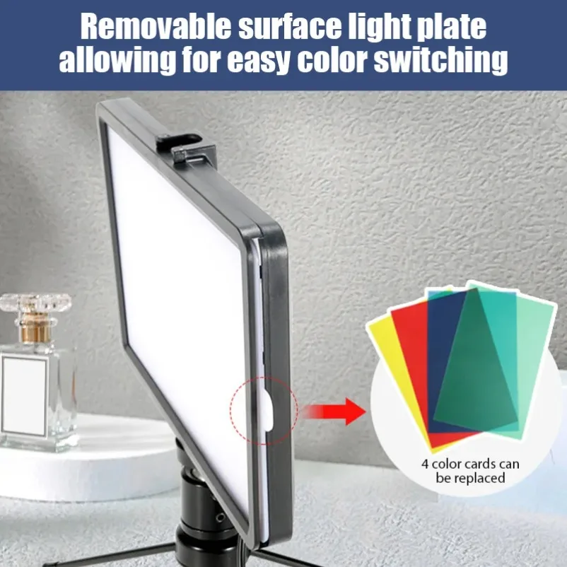 VIKEFON 3000K-6000K LED Photography Video Light Panel Lighting Photo Studio Lamp Kit For Shoot Live Streaming Youbube RGB Filter image 5