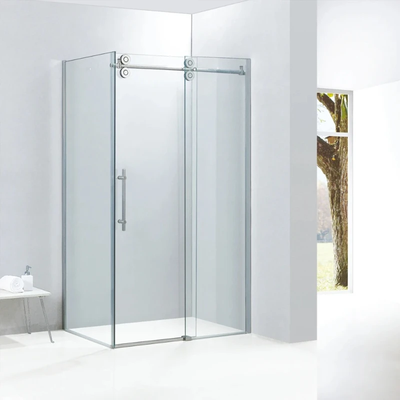 

Hot Selling Rectangle Frameless Sliding Shower Door Shower Cabin Rollers Glass Complete Shower Enclosure