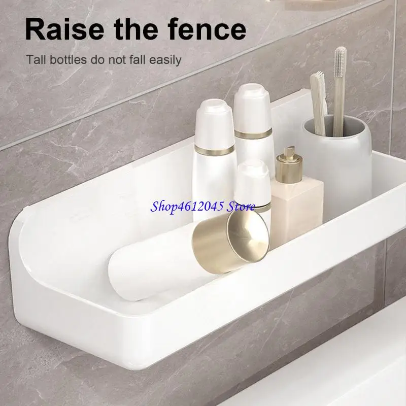 

L69A Wall Mounted Bathroom Storage Shelf Hangable Dormitory Makeup Cosmetic Basket