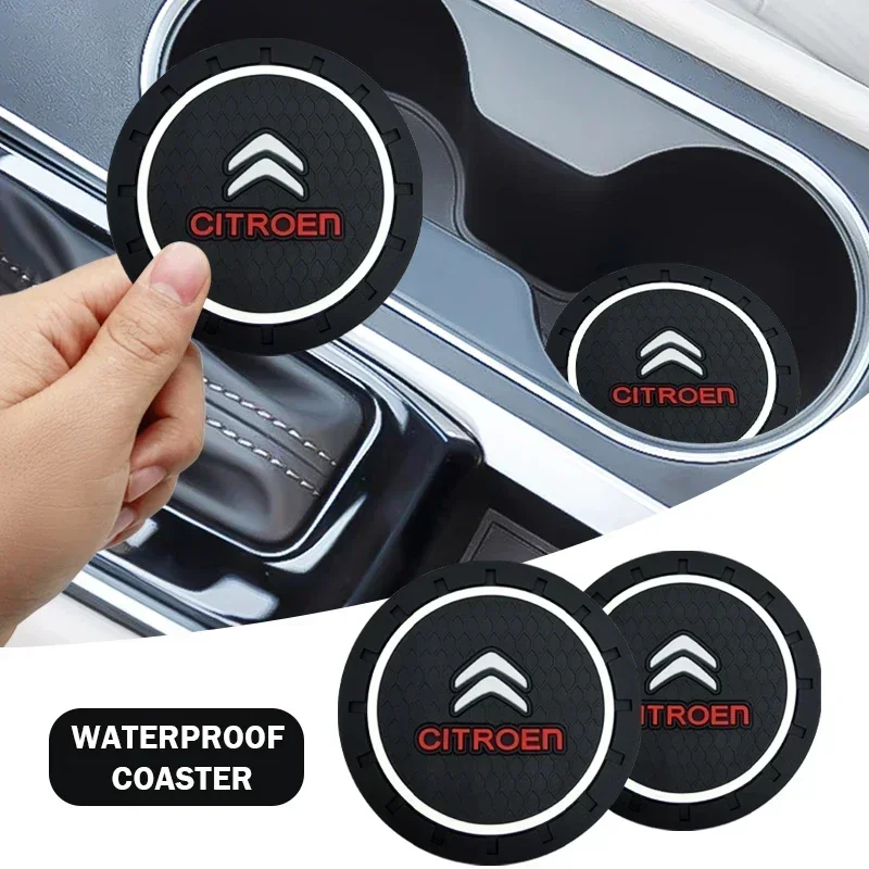 

1/2pcs Silica Gel Car Coaster Water Cup Anti-slip Pad For Citroen C1 C2 C3 C4 C5 C6 C8 C4L DS3 DS4 DS5 LS DS6 Grand Picasso