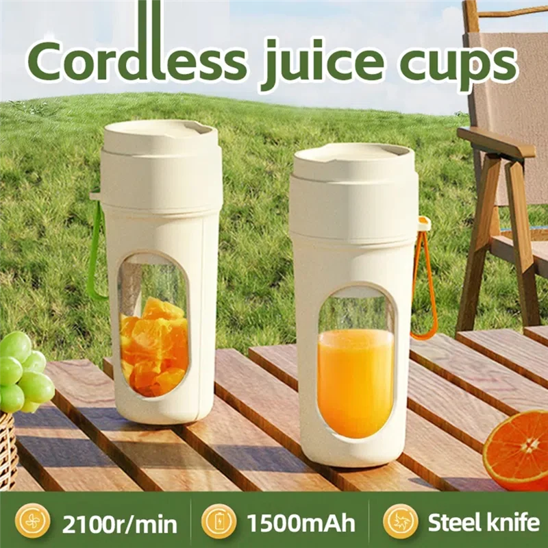 

【HAPPYH】12 Blades Electric Blender 350ML Juicer Fruit Mixers USB Rechargeable Smoothie Juicer Cup Squeezer Juice Maker