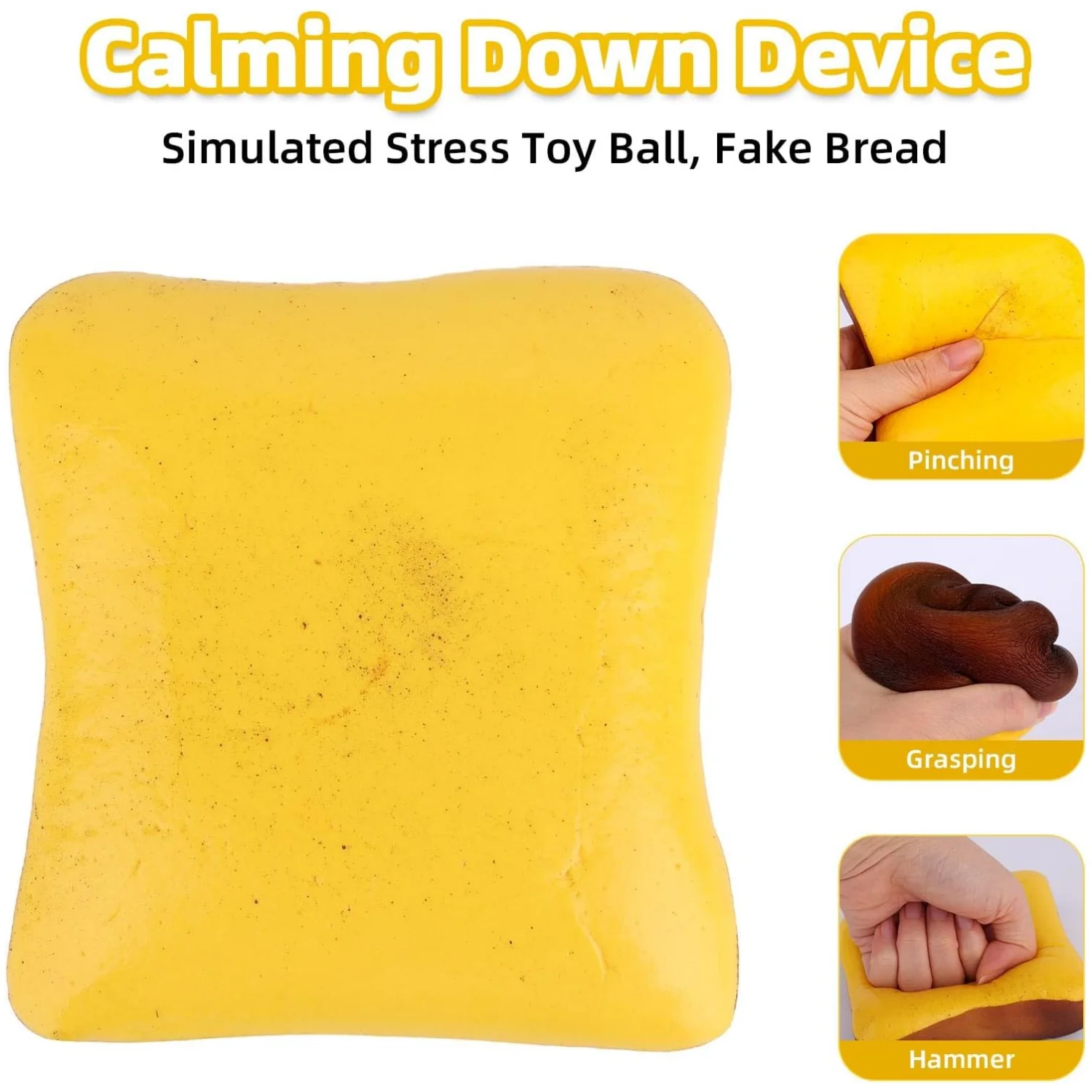 Bread Butter Squishy Super Soft Toast Slow Rising Squishy Stress Balls Fidget Pinch Toy for ADHD Party Favor Gift Office School