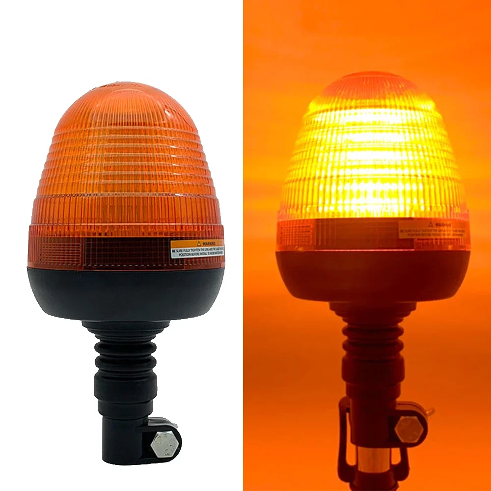 60LED Car LED Roof Flashing Light Rotating Flashing Amber Beacon Flexible Mount Strobe Warning Light Car Light Accessories