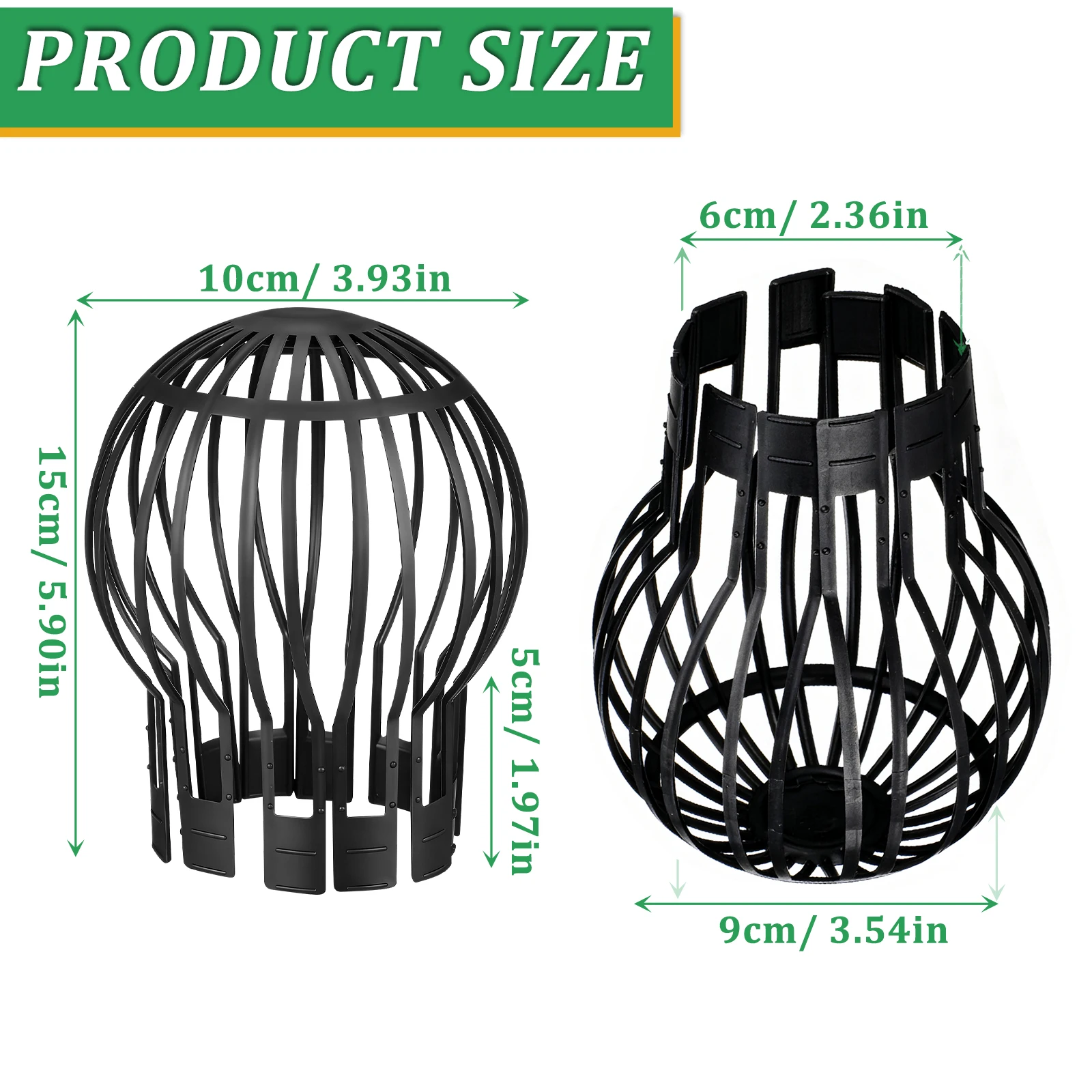 8 szt. Osłona rury spustowej Kompaktowa Lekka Do Odprowadzania Wody z Dachu Filtr Odpływu Dachowego Osłona Filtra Odpływu Dachowego Siatka Ochronna Przed Liśćmi i Zanieczyszczeniami
