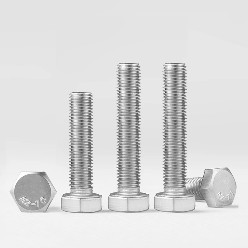 M6 M8 M10 M12 M14 M16 External Hex Screw 304 A2-70 Stainless Steel Hexagon Head Bolt Fine Thread Pitch 0.75/1/1.25/1.5mm