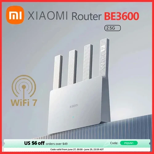 2024 샤오미 라우터 BE3600 WiFi7 2.4/5GHz 듀안 밴드 160Mhz 3570Mbps 메쉬 네트워킹 게임 가속 2.5G 이더넷 포트 