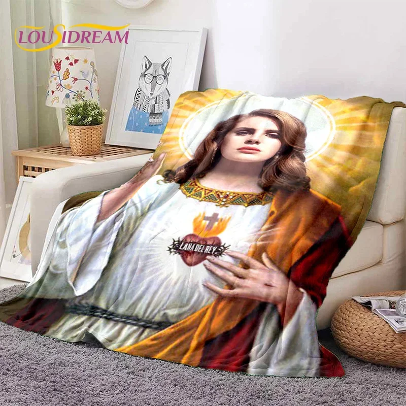 Fashion Lana Del Rey Singer Lizzy Grant Soft Flannel Blanket for Beds Bedroom Sofa Picnic,Throw Blanket for Cover Outdoor Gift