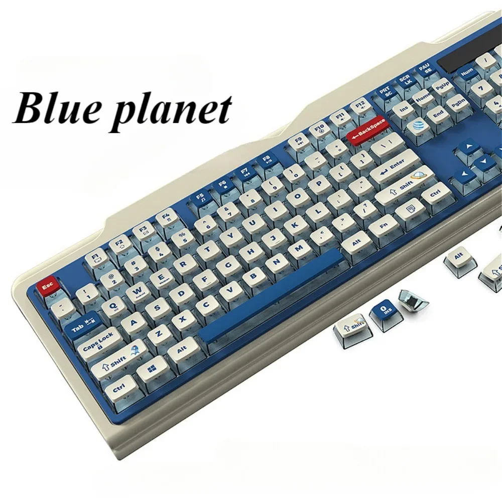 ASA tombol Planet biru PBT 116 tombol, dipersonalisasi, adaptasi sublimasi Aksesori keyboard mekanik disesuaikan