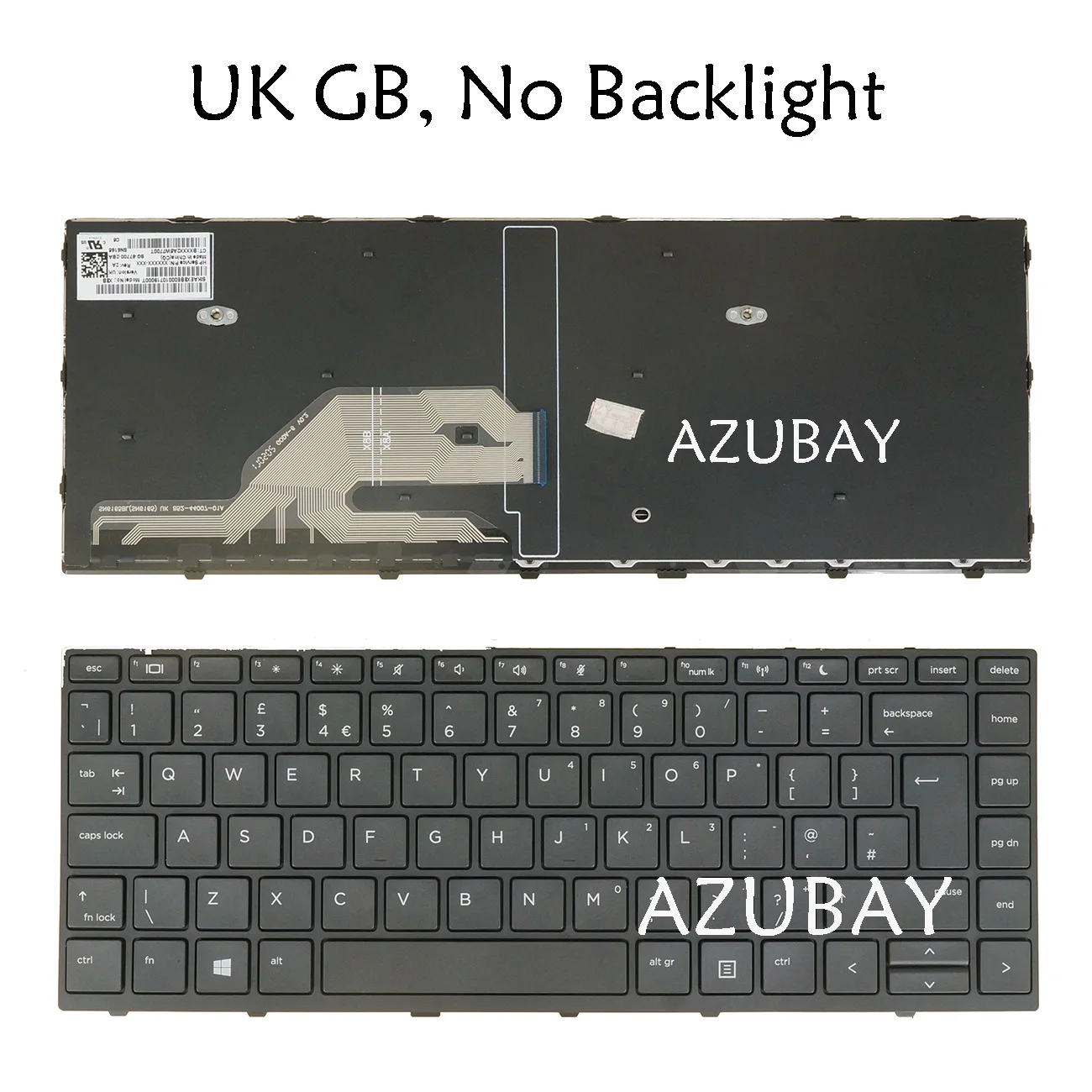 

UK GB Keyboard for HP L04645 L01072-031 Probook 640 G4, 645 G4, 430 G5, 440 G5, 445 G5, ZHAN 66 Pro G1, SN6165 No Backlit