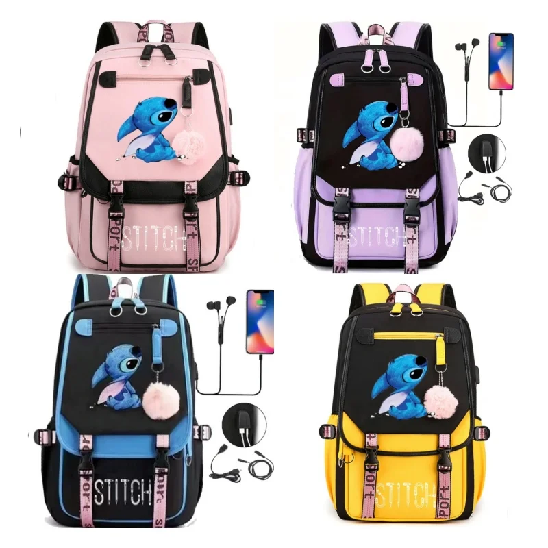 

In Stock Boys Girls Schoolbags Teenager Usb Charging Laptop Anime Cartoon Backpack Cute Theme Rucksack Travel Bag Birthday Gifts